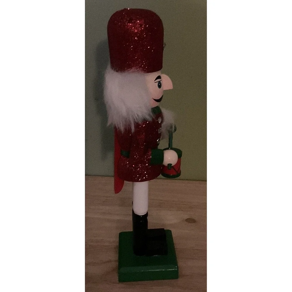 Set Of‎ 3, 10 In Nutcrackers, Red, Green, Light Blue, Drum And Staffs